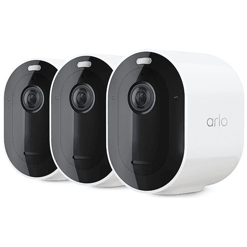 Arlo Pro 4 Spotlight Camera - 3-Camera Security System Bundle, 2K Video, Wireless