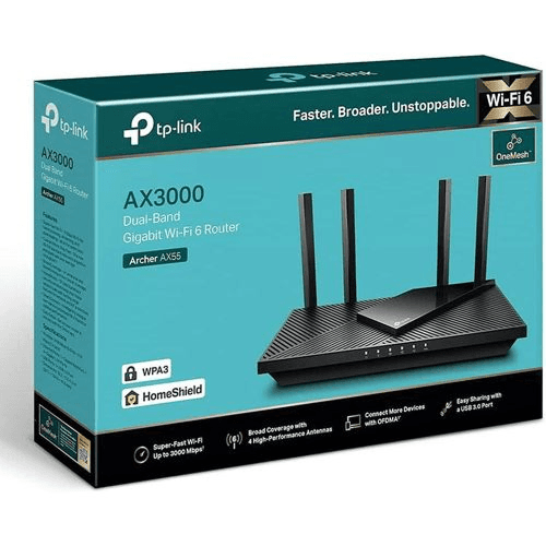 TP-Link Archer AX3000 WiFi 6 Router with 8-Stream Gigabit Coverage